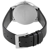 Buy Shop Calvin Klein Minimal Diamonds Black Dial Black Leather Strap Watch for Men - K3M211CS USA Online