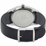 Buy Shop Calvin Klein Minimal Diamonds Black Dial Black Leather Strap Watch for Men - K3M211CS USA Online