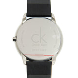 Buy Shop Calvin Klein Minimal Diamonds Black Dial Black Leather Strap Watch for Men - K3M211CS USA Online