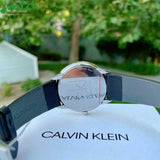 Buy Shop Calvin Klein Minimal Grey Dial Black Leather Strap Watch for Men - K3M221C3 USA Online