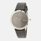 Buy Shop Calvin Klein Minimal Grey Dial Black Leather Strap Watch for Men - K3M221C3 USA Online