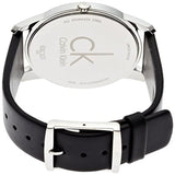 Buy Shop Calvin Klein Minimal Grey Dial Black Leather Strap Watch for Men - K3M221C4 USA Online