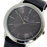Buy Shop Calvin Klein Minimal Grey Dial Black Leather Strap Watch for Men - K3M221C4 USA Online