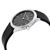 Buy Shop Calvin Klein Minimal Grey Dial Black Leather Strap Watch for Men - K3M221C4 USA Online