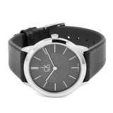 Buy Shop Calvin Klein Minimal Grey Dial Black Leather Strap Watch for Men - K3M221C4 USA Online