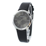 Buy Shop Calvin Klein Minimal Grey Dial Black Leather Strap Watch for Men - K3M221C4 USA Online