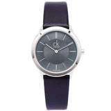 Buy Shop Calvin Klein Minimal Grey Dial Black Leather Strap Watch for Men - K3M221C4 USA Online