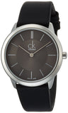 Buy Shop Calvin Klein Minimal Grey Dial Black Leather Strap Watch for Men - K3M221C4 USA Online
