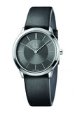 Buy Shop Calvin Klein Minimal Grey Dial Black Leather Strap Watch for Men - K3M221C4 USA Online