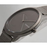 Buy Shop Calvin Klein Minimal Grey Dial Grey Mesh Bracelet Watch for Men - K3M517P4 USA Online