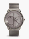 Buy Shop Calvin Klein Minimal Grey Dial Grey Mesh Bracelet Watch for Men - K3M517P4 USA Online