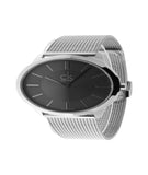Buy Shop Calvin Klein Minimal Grey Dial Silver Mesh Bracelet Watch for Men - K3M21124 USA Online