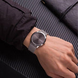 Buy Shop Calvin Klein Minimal Grey Dial Silver Mesh Bracelet Watch for Men - K3M211Y3 USA Online