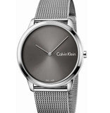 Buy Shop Calvin Klein Minimal Grey Dial Silver Mesh Bracelet Watch for Men - K3M211Y3 USA Online