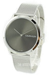 Buy Shop Calvin Klein Minimal Grey Dial Silver Mesh Bracelet Watch for Men - K3M211Y3 USA Online