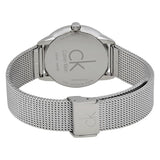 Buy Shop Calvin Klein Minimal Grey Dial Silver Mesh Bracelet Watch for Men - K3M22124 USA Online