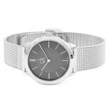 Buy Shop Calvin Klein Minimal Grey Dial Silver Mesh Bracelet Watch for Men - K3M22124 USA Online