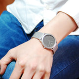 Buy Shop Calvin Klein Minimal Grey Dial Silver Mesh Bracelet Watch for Men - K3M52154 USA Online