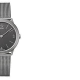 Buy Shop Calvin Klein Minimal Grey Dial Silver Mesh Bracelet Watch for Men - K3M52154 USA Online