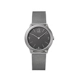 Buy Shop Calvin Klein Minimal Grey Dial Silver Mesh Bracelet Watch for Men - K3M52154 USA Online