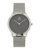 Buy Shop Calvin Klein Minimal Grey Dial Silver Mesh Bracelet Watch for Women - K3M2212X USA Online