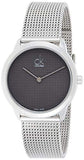 Buy Shop Calvin Klein Minimal Grey Dial Silver Mesh Bracelet Watch for Women - K3M2212X USA Online