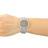 Buy Shop Calvin Klein Minimal Grey Dial Silver Mesh Bracelet Watch for Women - K3M221Y3 USA Online