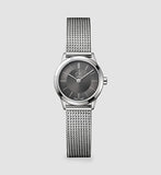 Buy Shop Calvin Klein Minimal Grey Dial Silver Mesh Bracelet Watch for Women - K3M221Y3 USA Online