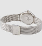 Buy Shop Calvin Klein Minimal Grey Dial Silver Mesh Bracelet Watch for Women - K3M23124 USA Online