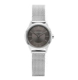 Buy Shop Calvin Klein Minimal Grey Dial Silver Mesh Bracelet Watch for Women - K3M23124 USA Online