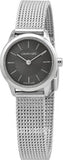 Buy Shop Calvin Klein Minimal Grey Dial Silver Mesh Bracelet Watch for Women - K3M23124 USA Online