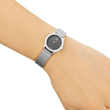 Buy Shop Calvin Klein Minimal Grey Dial Silver Mesh Bracelet Watch for Women - K3M2312X USA Online