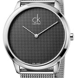 Buy Shop Calvin Klein Minimal Grey Dial Silver Mesh Bracelet Watch for Women - K3M2312X USA Online
