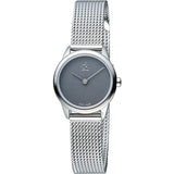 Buy Shop Calvin Klein Minimal Grey Dial Silver Mesh Bracelet Watch for Women - K3M2312X USA Online