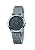 Buy Shop Calvin Klein Minimal Grey Dial Silver Mesh Bracelet Watch for Women - K3M2312X USA Online