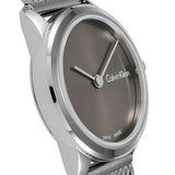 Buy Shop Calvin Klein Minimal Grey Dial Silver Mesh Bracelet Watch for Women - K3M231Y3 USA Online