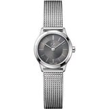 Buy Shop Calvin Klein Minimal Grey Dial Silver Mesh Bracelet Watch for Women - K3M231Y3 USA Online