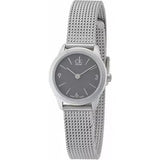 Buy Shop Calvin Klein Minimal Grey Dial Silver Mesh Bracelet Watch for Women - K3M53154 USA Online