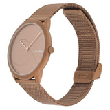 Buy Shop Calvin Klein Minimal Quartz Pink Gold Dial Pink Gold Mesh Bracelet Watch for Men - K3M11TFK USA Online