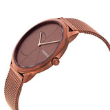 Buy Shop Calvin Klein Minimal Quartz Pink Gold Dial Pink Gold Mesh Bracelet Watch for Men - K3M11TFK USA Online