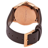 Buy Shop Calvin Klein Minimal White Dial Brown Leather Strap Watch for Women - K3M226G6 USA Online