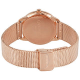 Buy Shop Calvin Klein Minimal White Dial Rose Gold Mesh Bracelet Watch for Women - K3M22Y2X USA Online