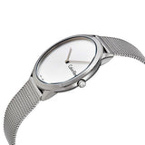 Buy Shop Calvin Klein Minimal Silver Dial Silver Mesh Bracelet Watch for Men - K3M211Y6 USA Online