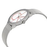 Buy Shop Calvin Klein Minimal White Dial Silver Mesh Bracelet Watch for Women - K3M52152 USA Online