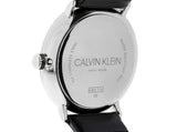 Buy Shop Calvin Klein Minimal Silver Dial Black Leather Strap Watch for Men - K3M211CY USA Online