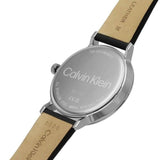 Buy Shop Calvin Klein Minimal Silver Dial Black Leather Strap Watch for Men - K3M211CY USA Online