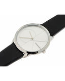 Buy Shop Calvin Klein Minimal Silver Dial Black Leather Strap Watch for Men - K3M211CY USA Online