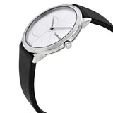 Buy Shop Calvin Klein Minimal Silver Dial Black Leather Strap Watch for Men - K3M221CY USA Online