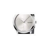 Buy Shop Calvin Klein Minimal Silver Dial Black Leather Strap Watch for Men - K3M221CY USA Online
