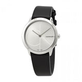 Buy Shop Calvin Klein Minimal Silver Dial Black Leather Strap Watch for Men - K3M221CY USA Online